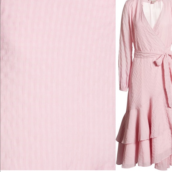 Rachel Parcell Seersucker long sleeve wrap dress - Picture 8 of 11